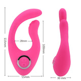 Male Cock Ring with Vibrator - Dual Pleasure Penis Ring with Tongue Licking and Clit Stimulator