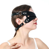 Fashion Leather BDSM Mask - Sexy Cosplay Blindfold for Halloween & Parties