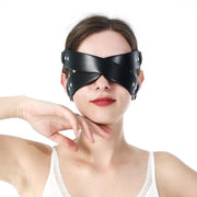 Fashion Leather BDSM Mask - Sexy Cosplay Blindfold for Halloween & Parties