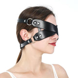 Fashion Leather BDSM Mask - Sexy Cosplay Blindfold for Halloween & Parties