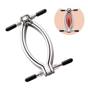 BDSM Adjustable Stainless Steel Clitoris & Labia Clamps - Vagina Opener and Stimulator