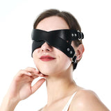 Fashion Leather BDSM Mask - Sexy Cosplay Blindfold for Halloween & Parties