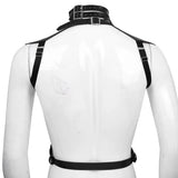 iiniim Men's Leather Chest Harness - Punk Slim Fit Sexy Party Costume