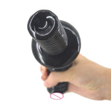 Screw Handle Dildo - Ribbed Fake Penis for Vaginal & Anal Massage