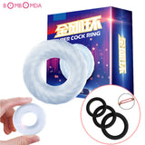 Penis Ring Pleasure Condom - Silicone Penis Cage for Enlargement and Delayed Ejaculation