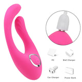 Male Cock Ring with Vibrator - Dual Pleasure Penis Ring with Tongue Licking and Clit Stimulator