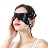 Fashion Leather BDSM Mask - Sexy Cosplay Blindfold for Halloween & Parties