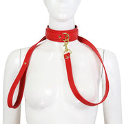 Thierry BDSM Bondage PU Leather Collar with Leash