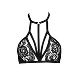 Women’s Sexy Push-Up Bra - Lace Corset with Shimmering Paillettes and Bandage Design