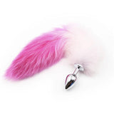 Color Gradient Fox Tail Anal Plug - Adult Role Play Accessory