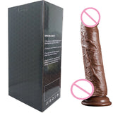 Realistic Brown Strap-On Dildo with Suction Cup & G-Spot Stimulation
