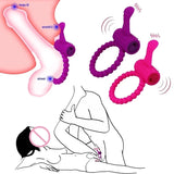 Male Pleasure Penis Ring - Vibrating Cock Ring for Couples Teasing and Sperm Locking