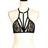 Women’s Sexy Push-Up Bra - Lace Corset with Shimmering Paillettes and Bandage Design