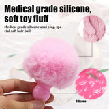 Silicone Anal Plug with Plush Rabbit Tail - Erotic Role Play Butt Plug for Prostate & Anal Stimulation