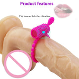 Male Pleasure Penis Ring - Vibrating Cock Ring for Couples Teasing and Sperm Locking