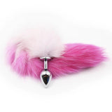 Color Gradient Fox Tail Anal Plug - Adult Role Play Accessory