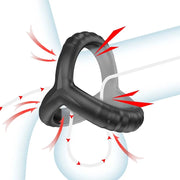 Male Silicone Penis Ring - Double Cock Ring for Stronger Erection and Delayed Ejaculation